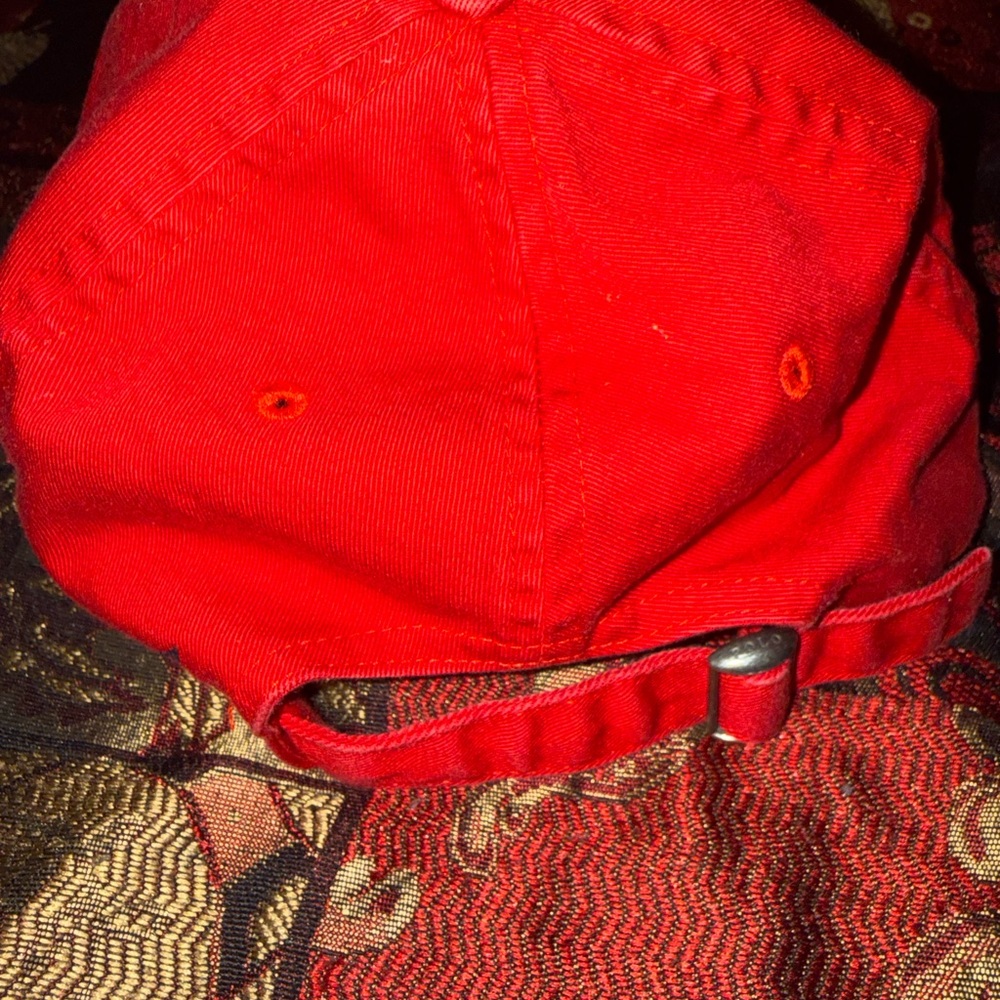 Polo Ralph Lauren Scripted Cursive Embroidered Red Adjustable Cap - Picture 6 of 6